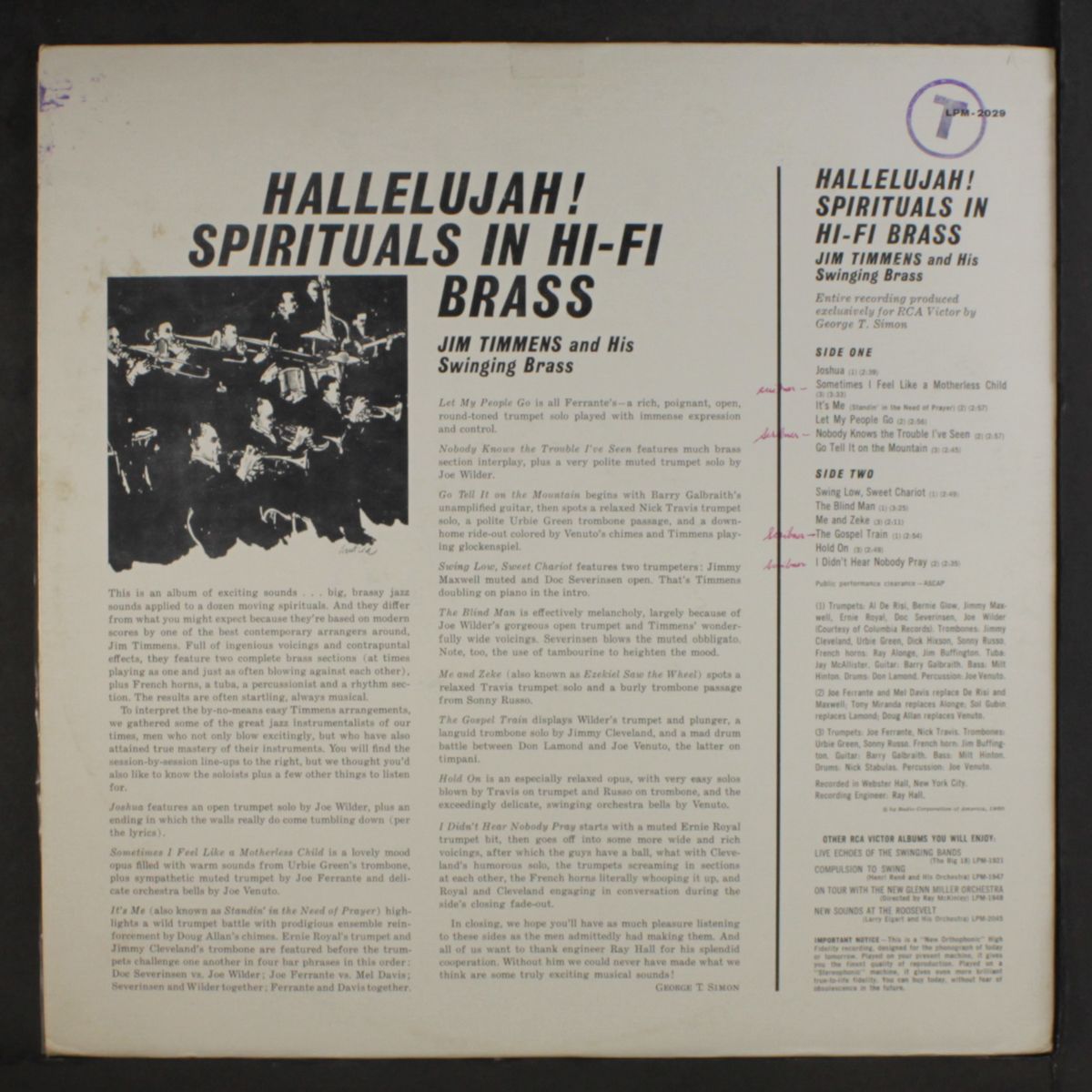 hallelujah! spirituals in stereo brass by JIM TIMMENS