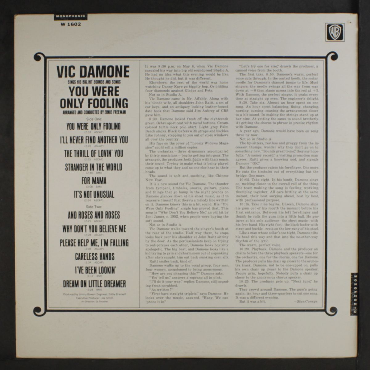 you were only fooling by VIC DAMONE
