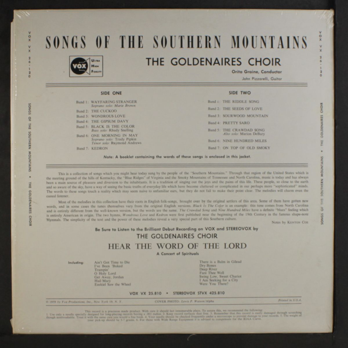songs of the southern mountains by GOLDENAIRES CHOIR