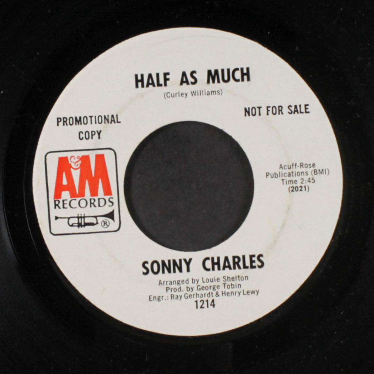 half as much / will you be easy by SONNY CHARLES