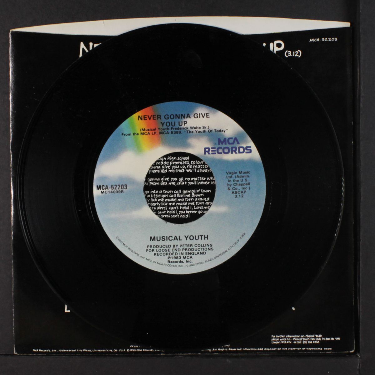 never gonna give you up / rub 'n' dub by MUSICAL YOUTH