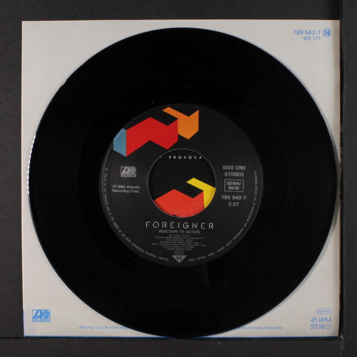 to action / she's too tough by FOREIGNER