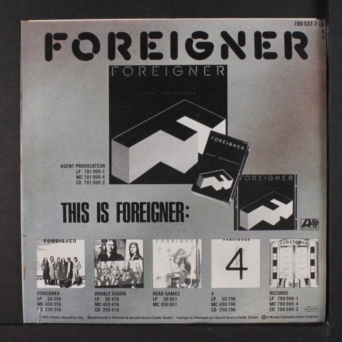 growing up the hard way / she's too tough by FOREIGNER