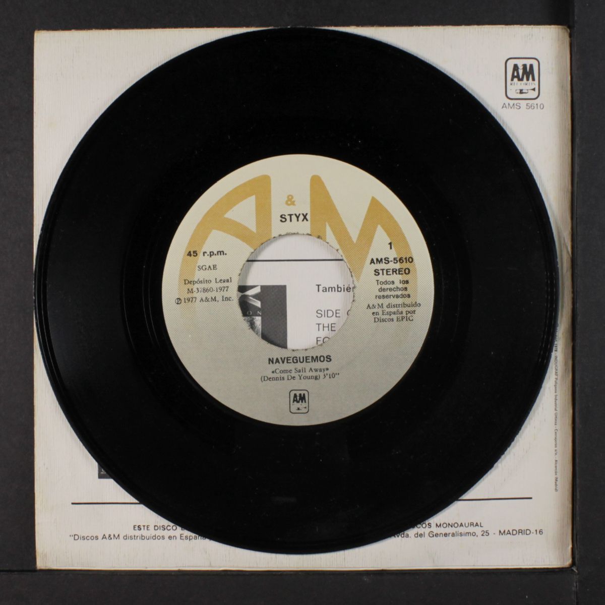 come sail away / put me on by STYX