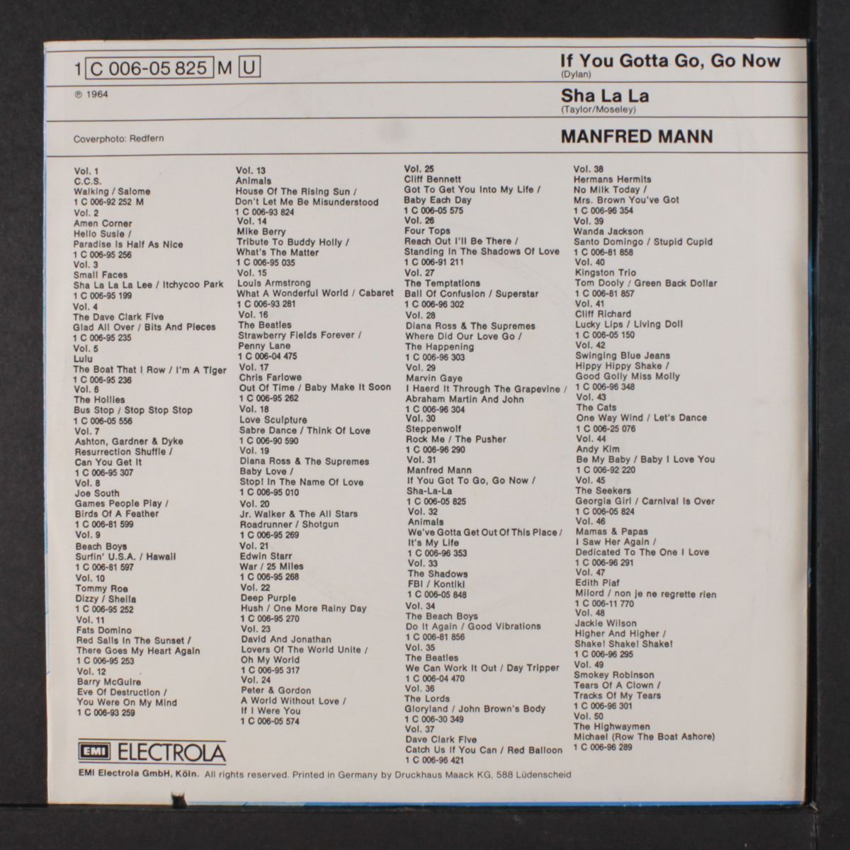 if you gotta go, go now / sha la la by MANFRED MANN