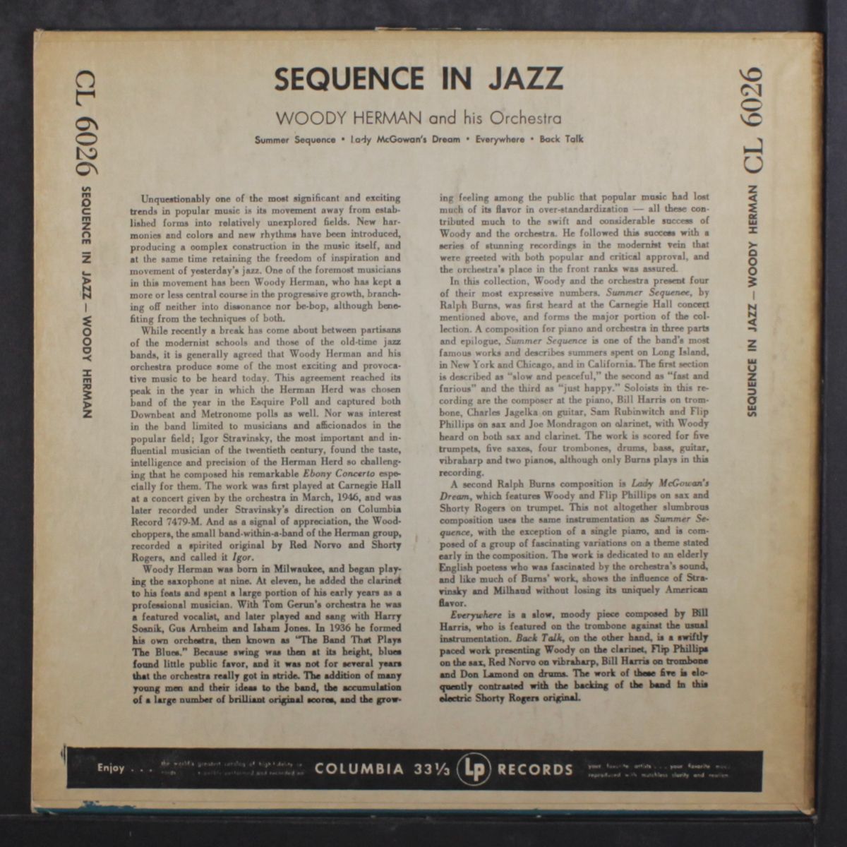 sequence in jazz by WOODY HERMAN