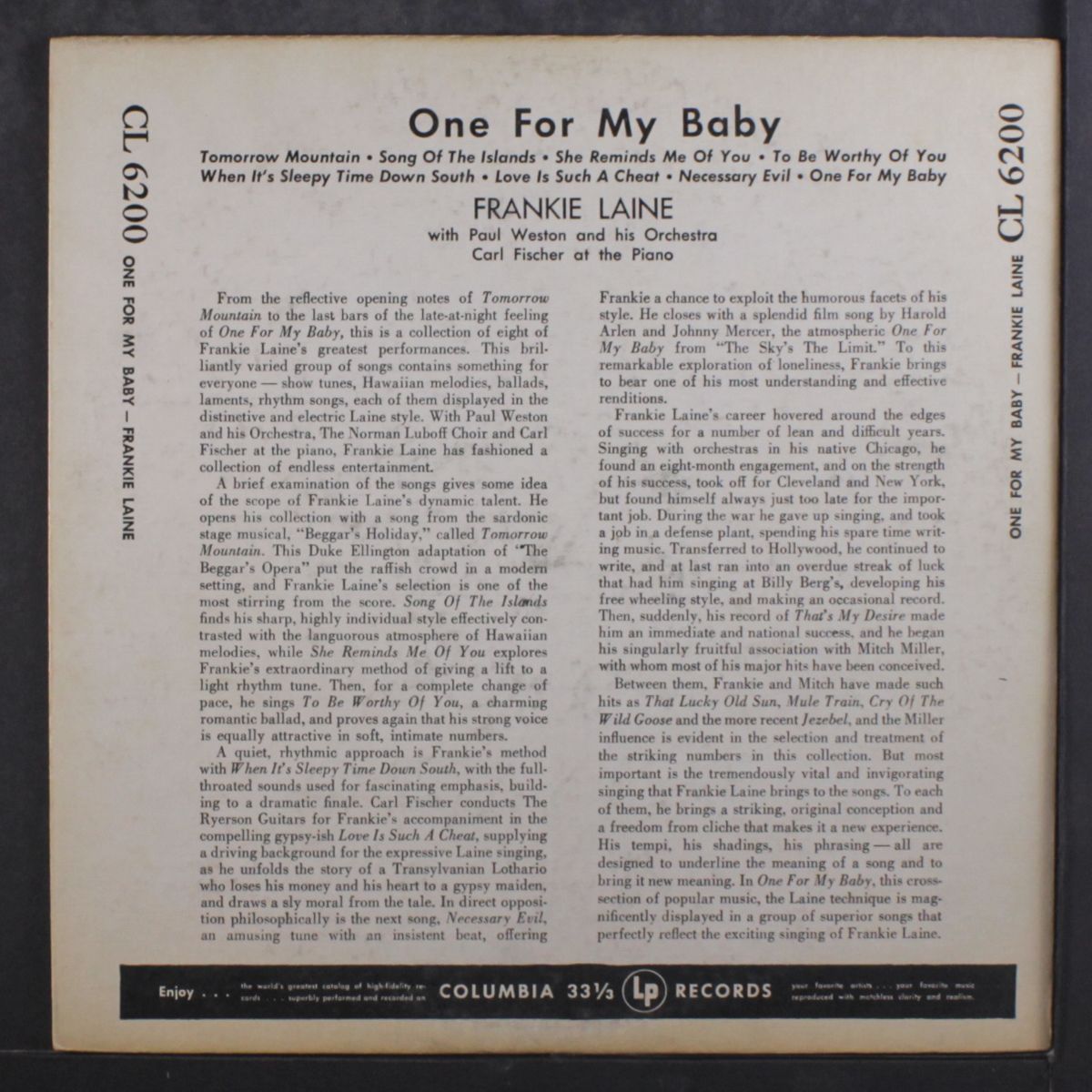 one for my baby by FRANKIE LAINE