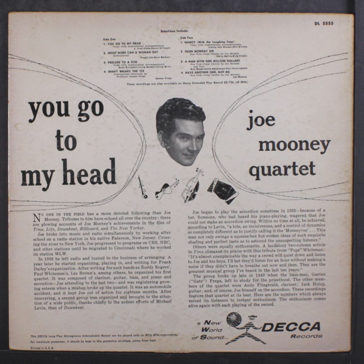 you go to my head by JOE MOONEY