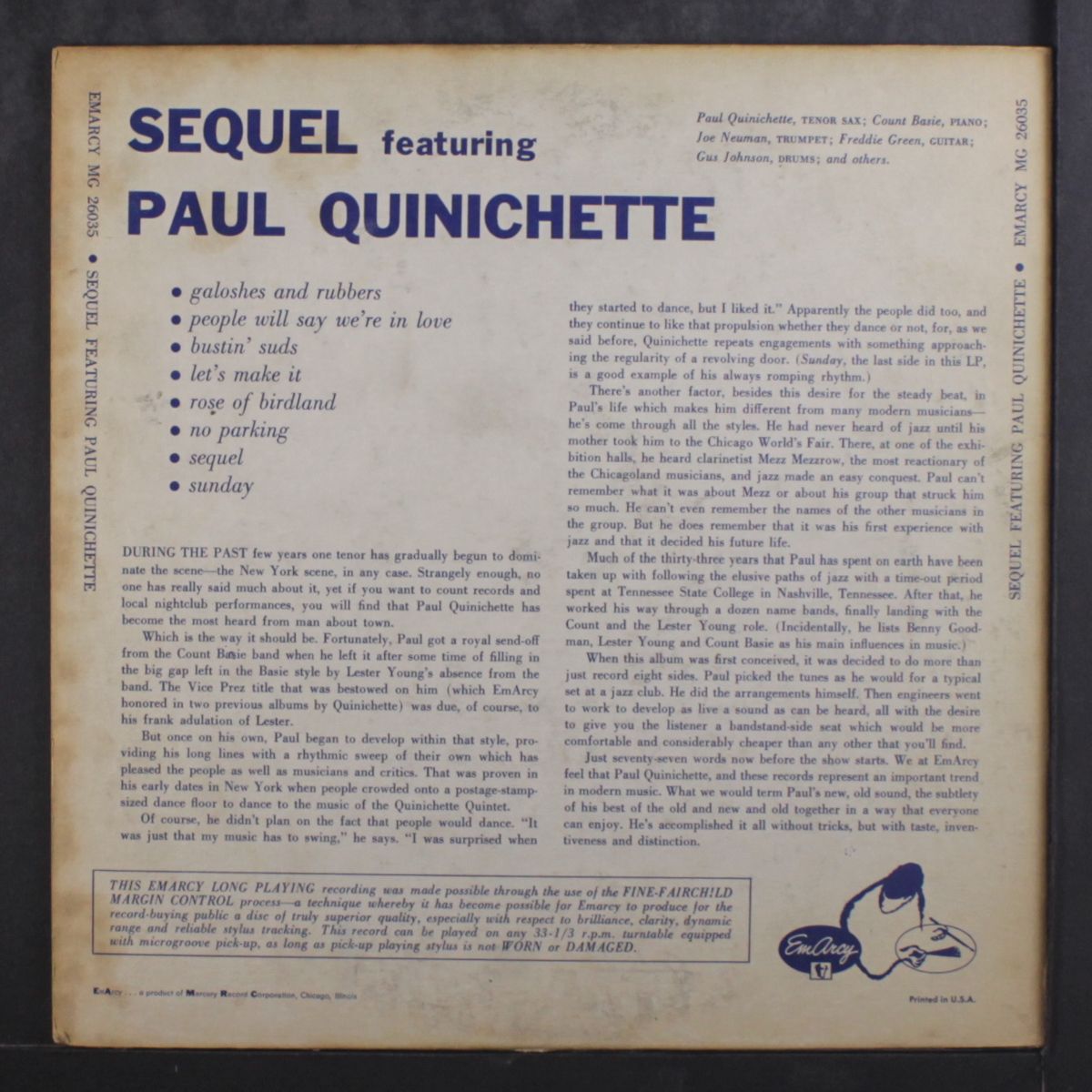 sequel by PAUL QUINICHETTE