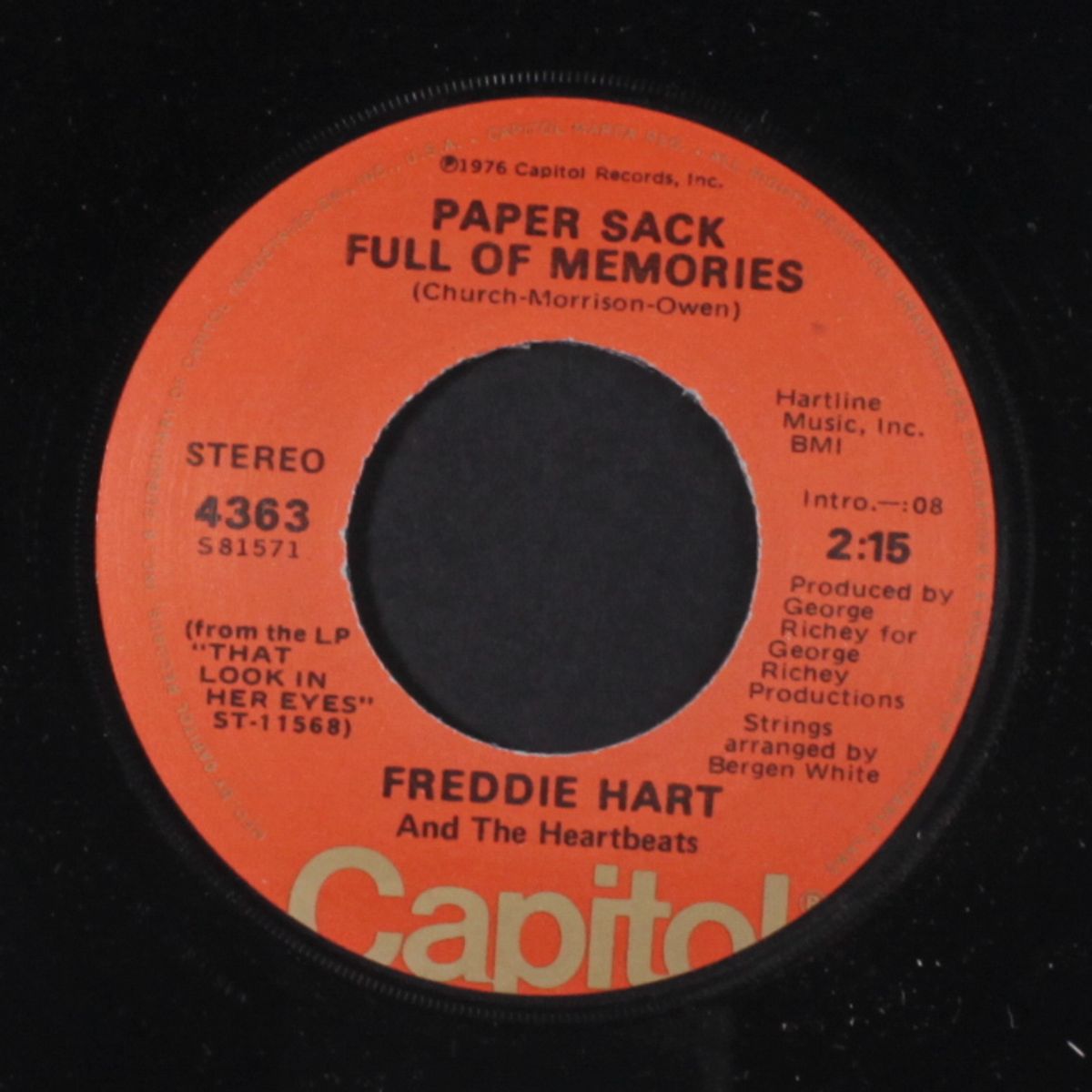 why lovers turn to strangers / paper sack full of memories by FREDDIE HART