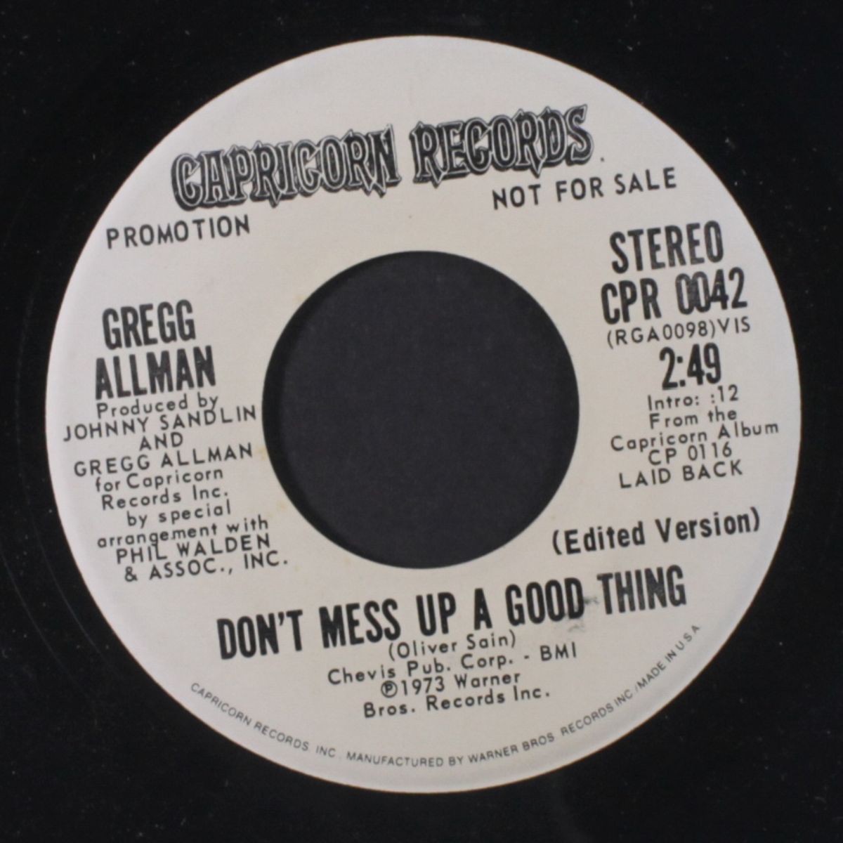 don't mess up a good thing (edit) / mono by GREGG ALLMAN