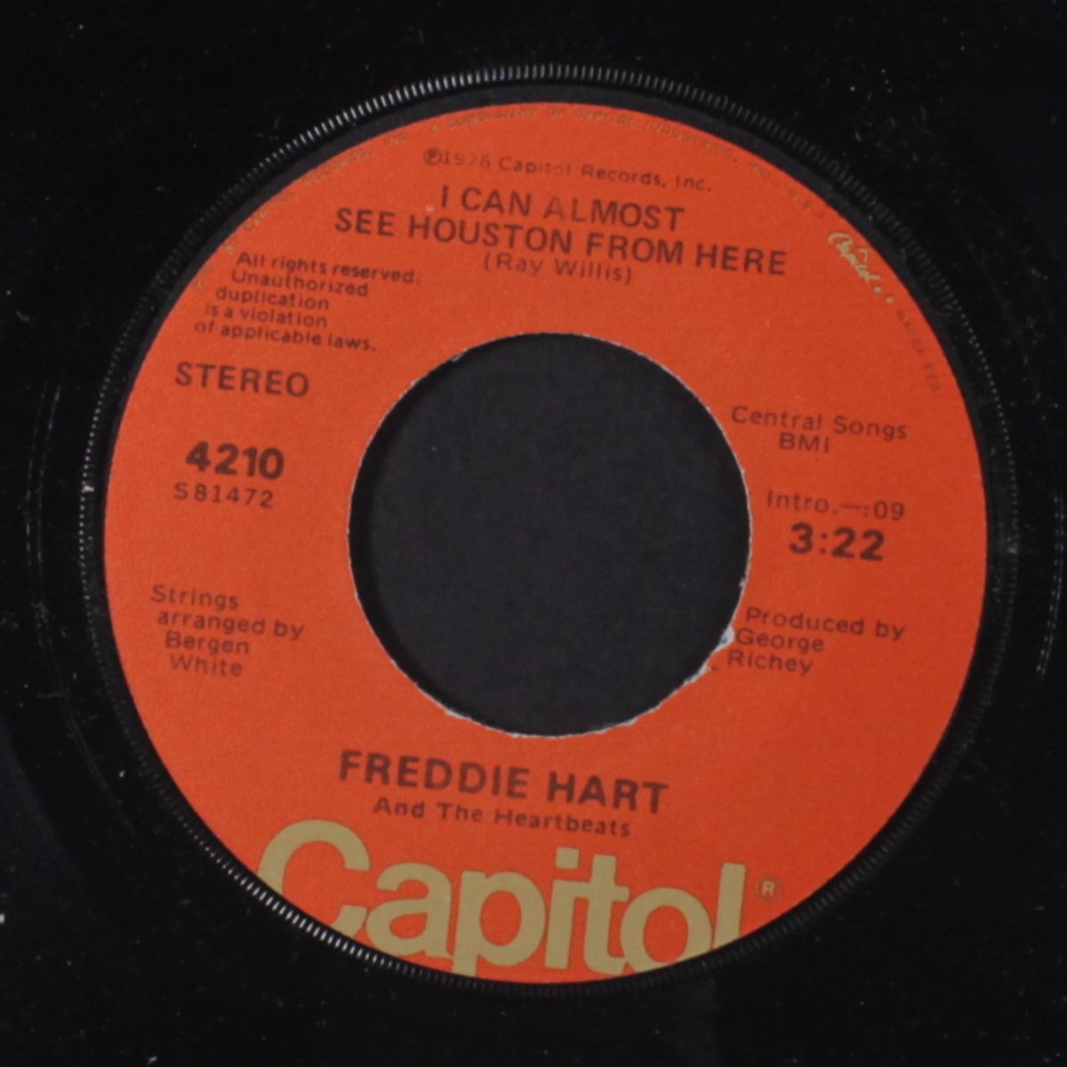 you are the song / i can almost see houston from here by FREDDIE HART