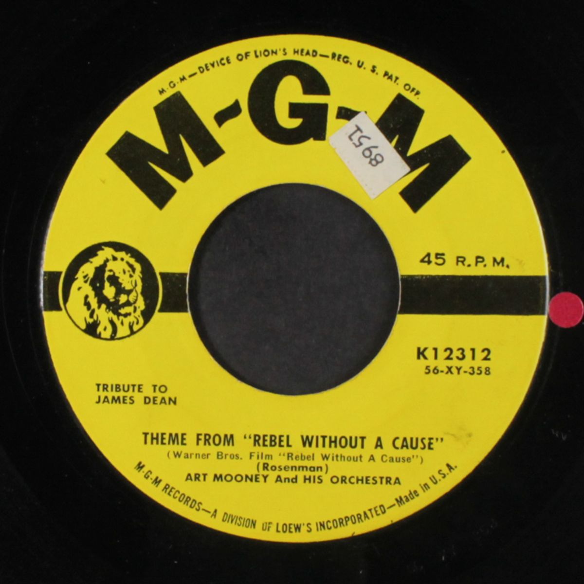 theme from 'rebel without a cause' / theme from 'east of eden' by ART MOONEY & ORCHESTRA