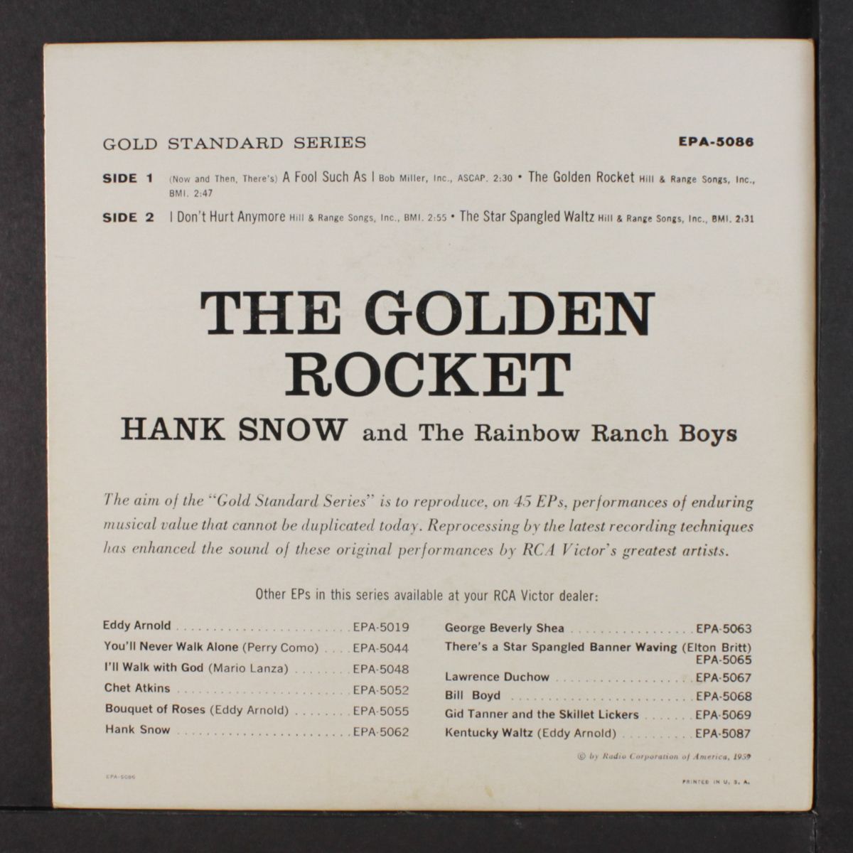 the golden rocket by HANK SNOW