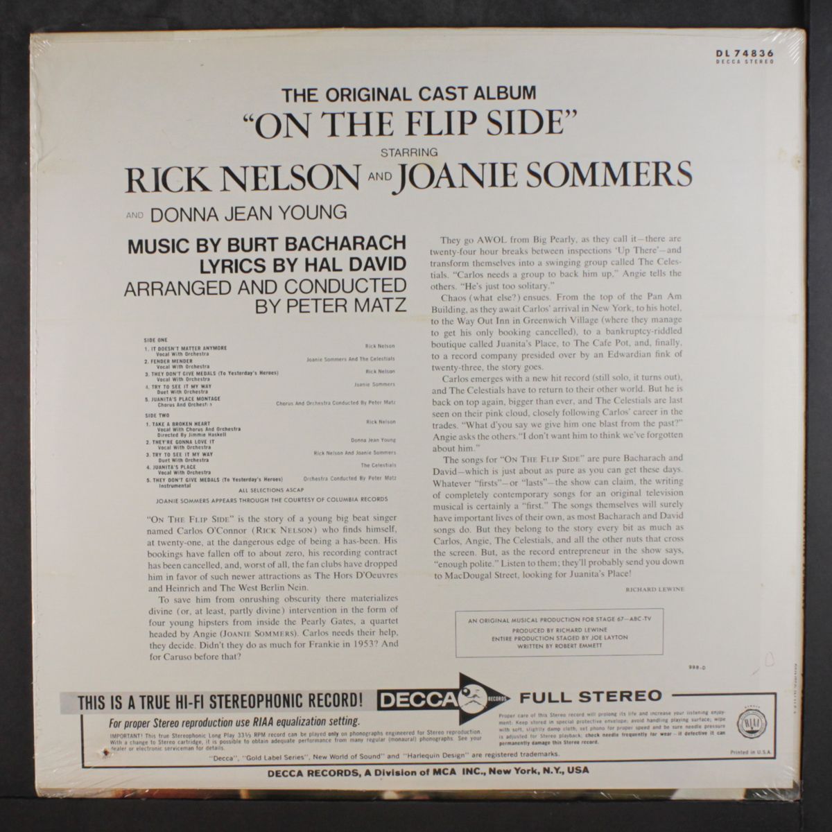 on the flip side soundtrack by RICK NELSON & JOANIE SOMMERS