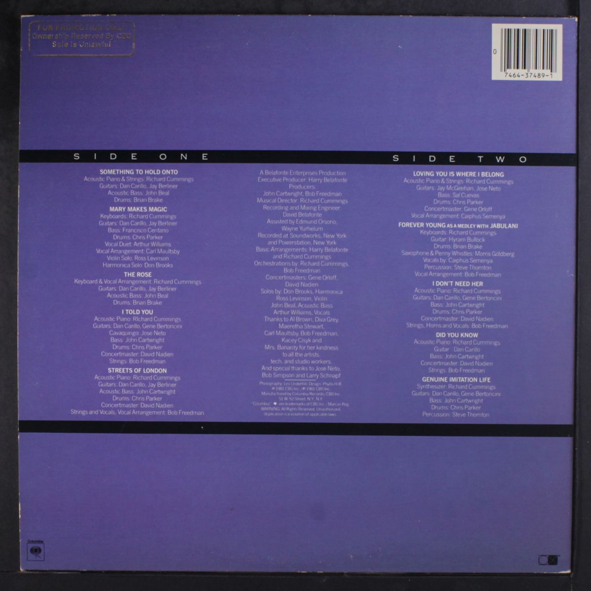 loving you is where i belong by HARRY BELAFONTE