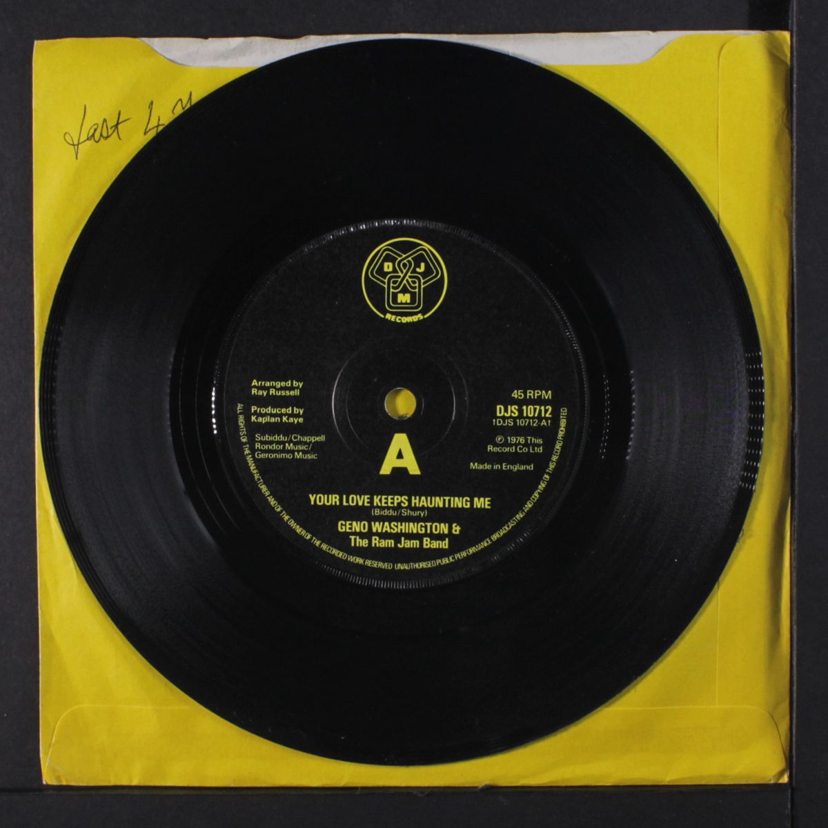 your love keeps haunting me / la la la by GENO WASHINGTON