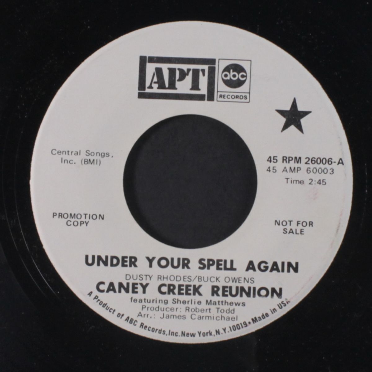 under your spell again / ride, ride, ride by CANEY CREEK REUNION
