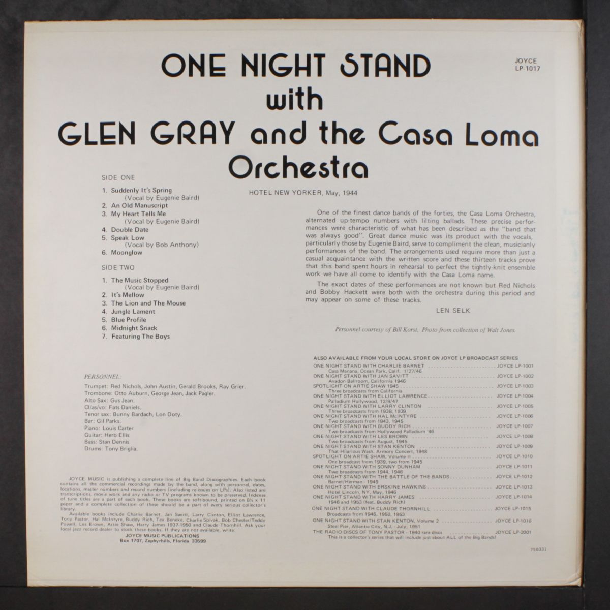 one night stand with by GLEN GRAY
