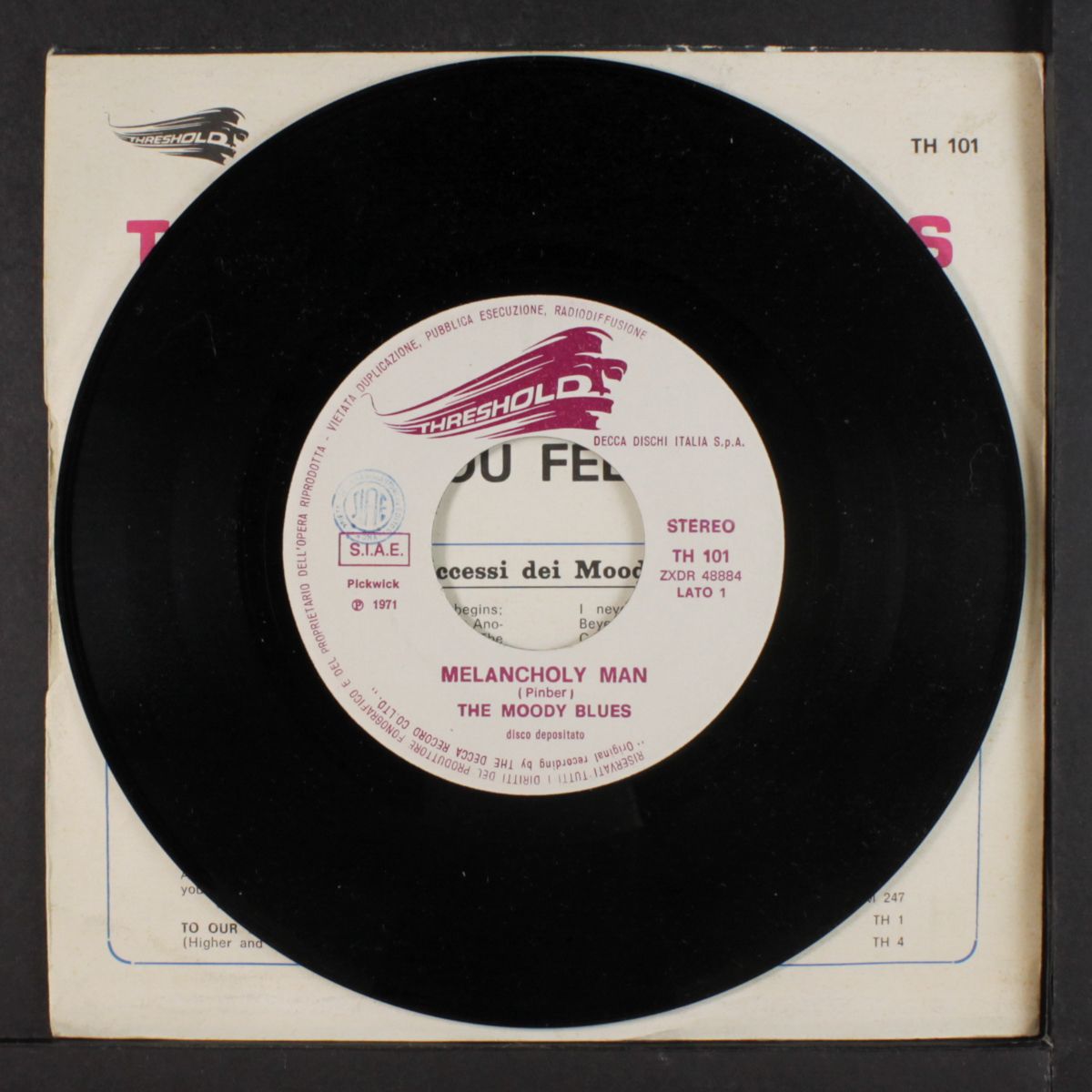 melancholy man / don't you feel small by MOODY BLUES