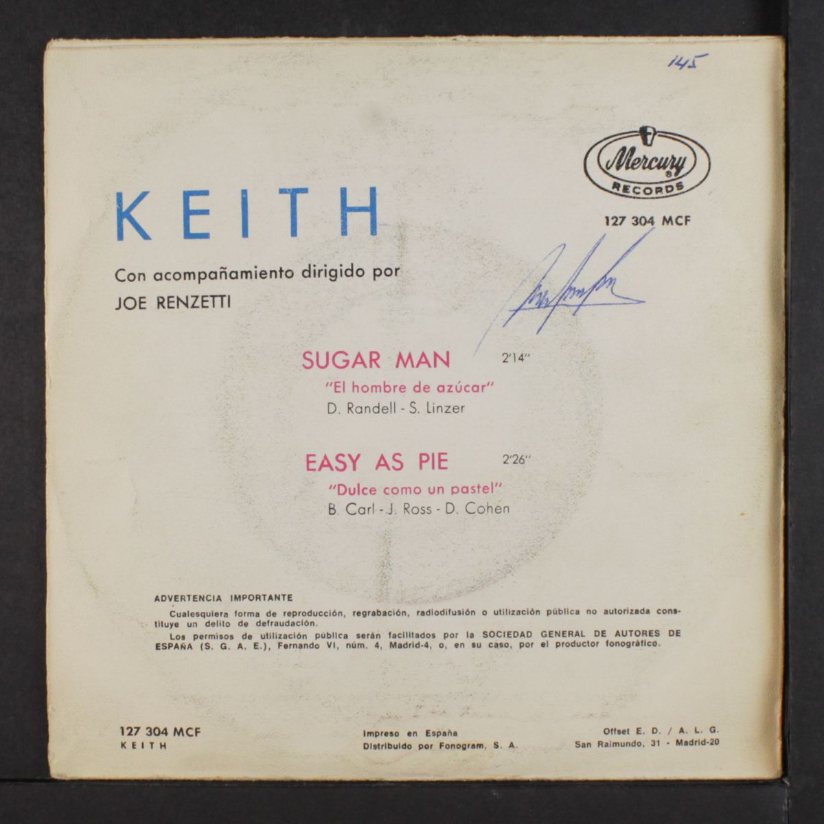 sugar man / easy as pie by KEITH