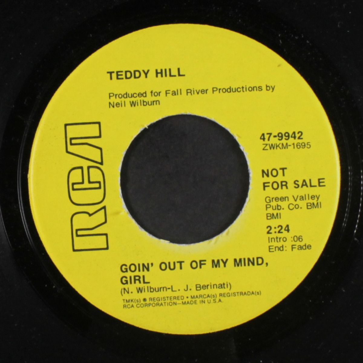 goin' out of my mind, girl / lay it on the line by TEDDY HILL