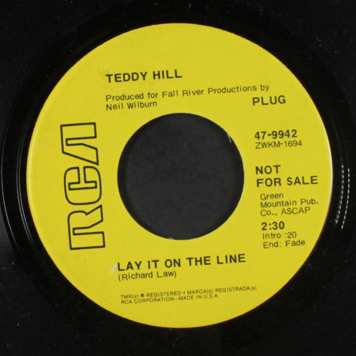 goin' out of my mind, girl / lay it on the line by TEDDY HILL