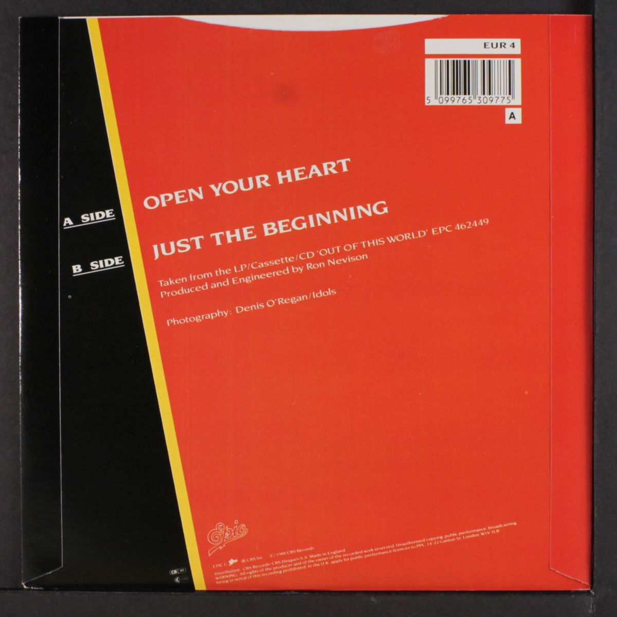 open your heart / just the beginning by EUROPE