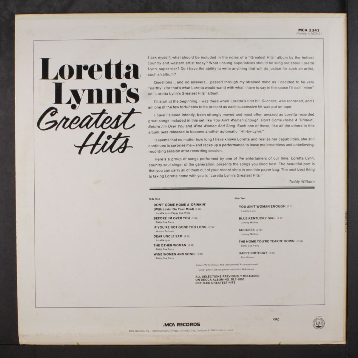 greatest hits by LORETTA LYNN
