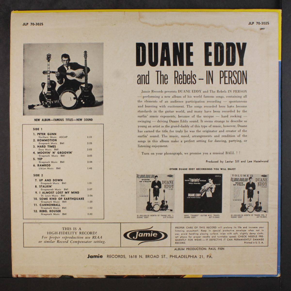 in person by DUANE EDDY