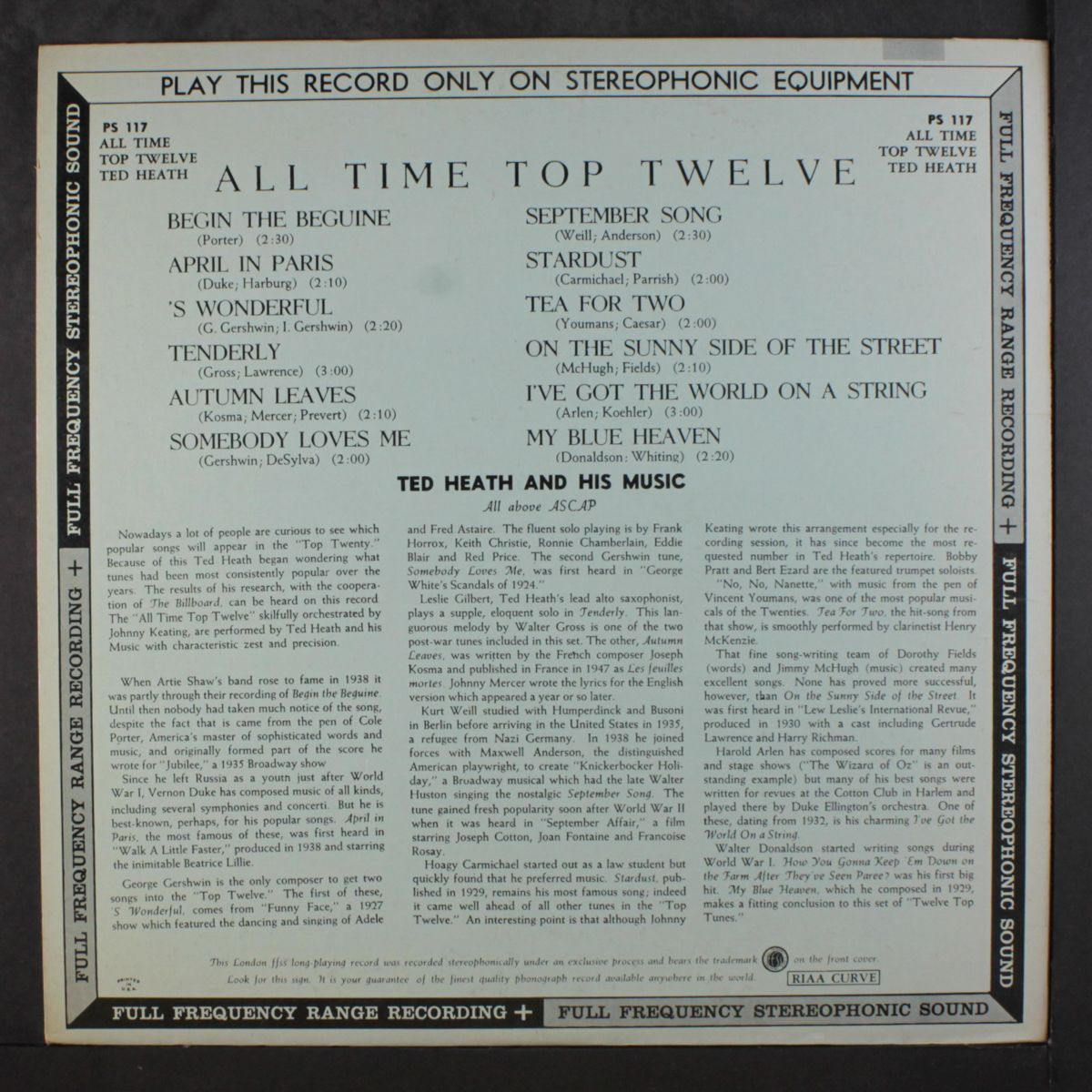 all time top twelve by TED HEATH