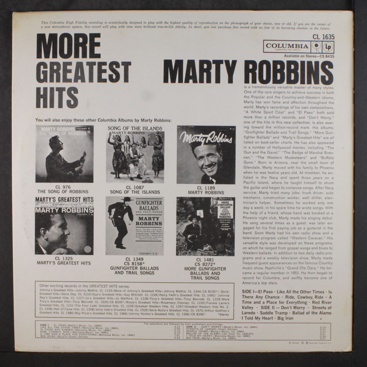 more greatest hits by MARTY ROBBINS