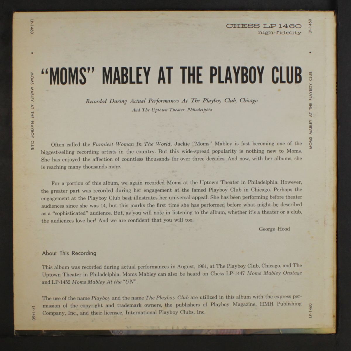 at the playboy club by MOMS MABLEY