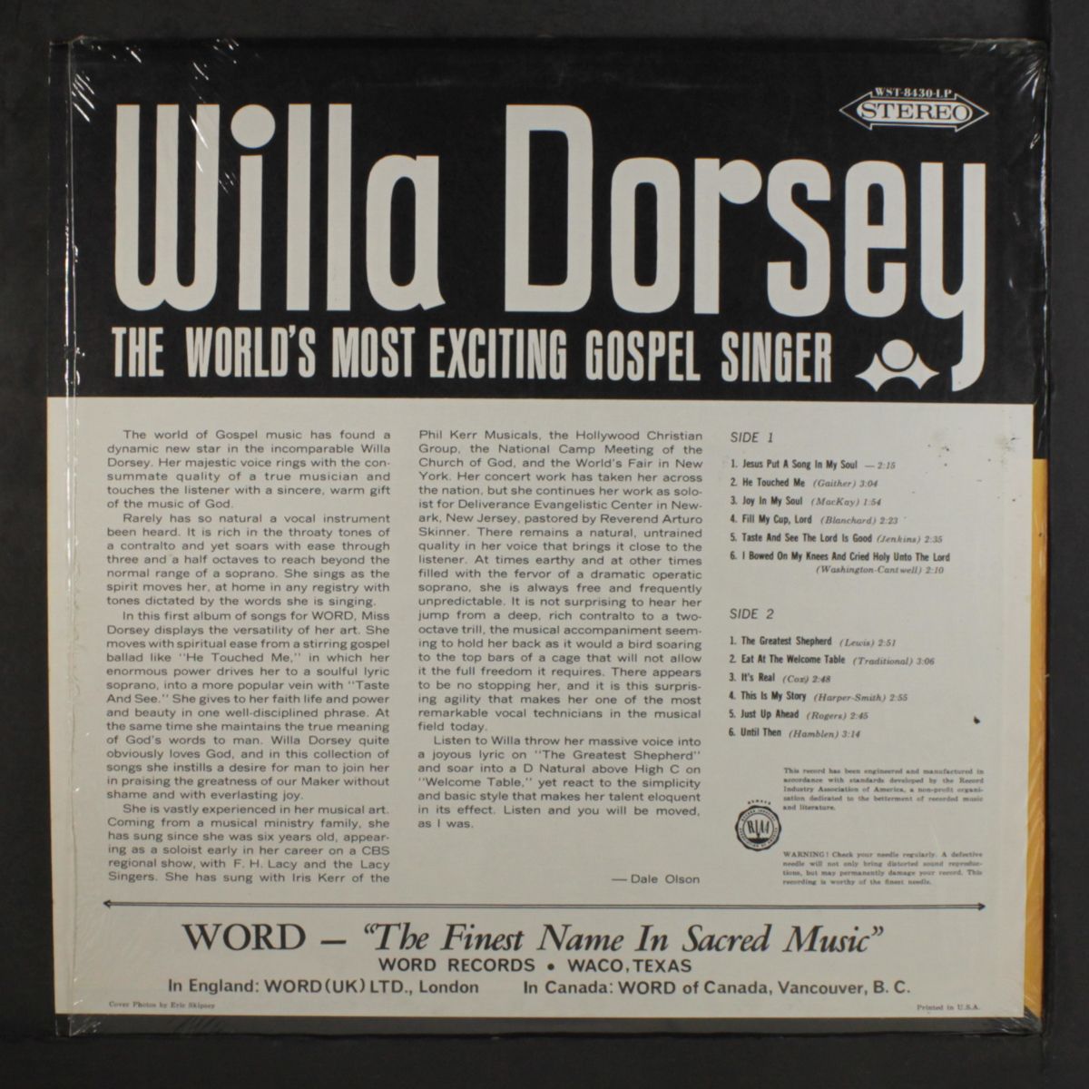 world's most exciting gospel singer by WILLA DORSEY