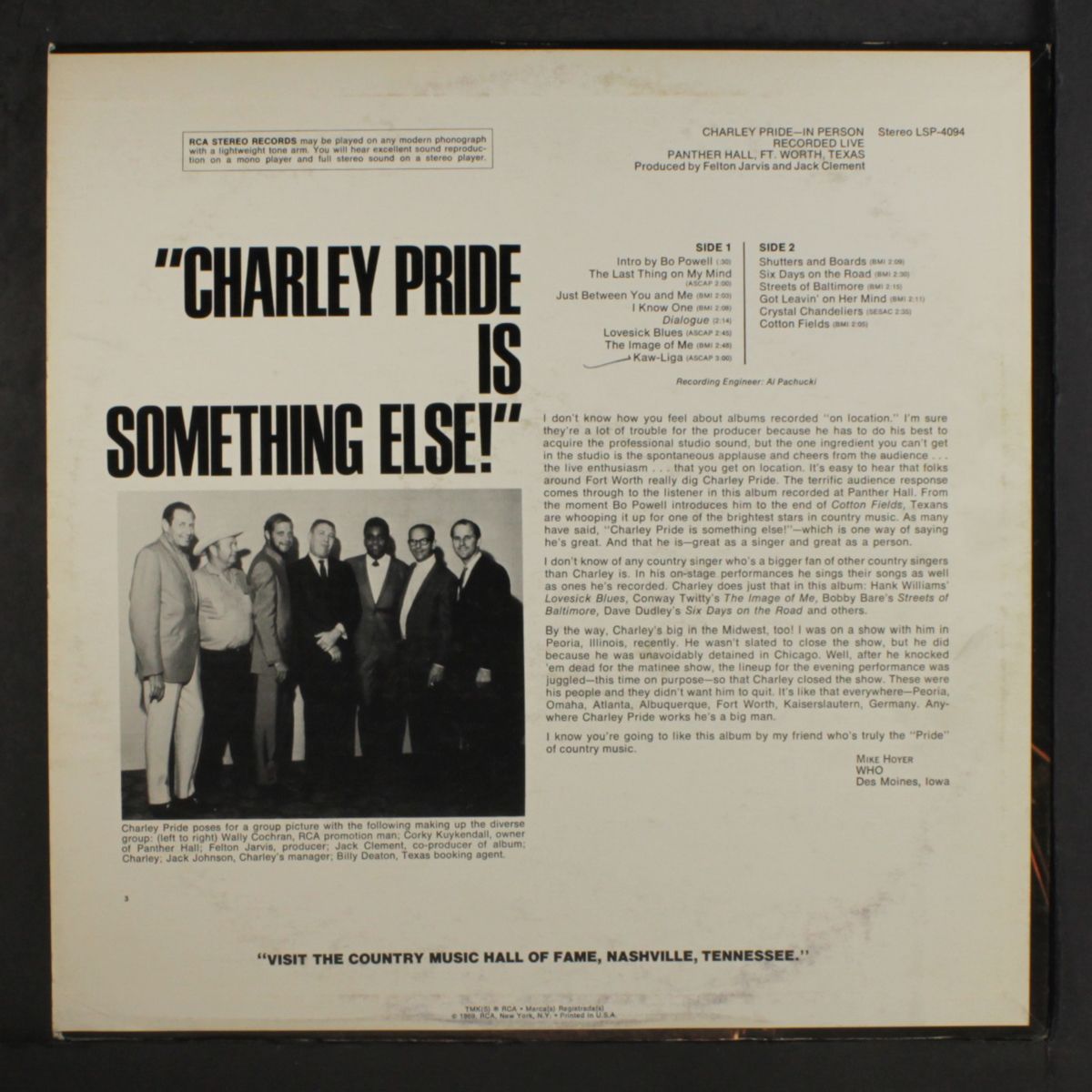 in person by CHARLIY PRIDE