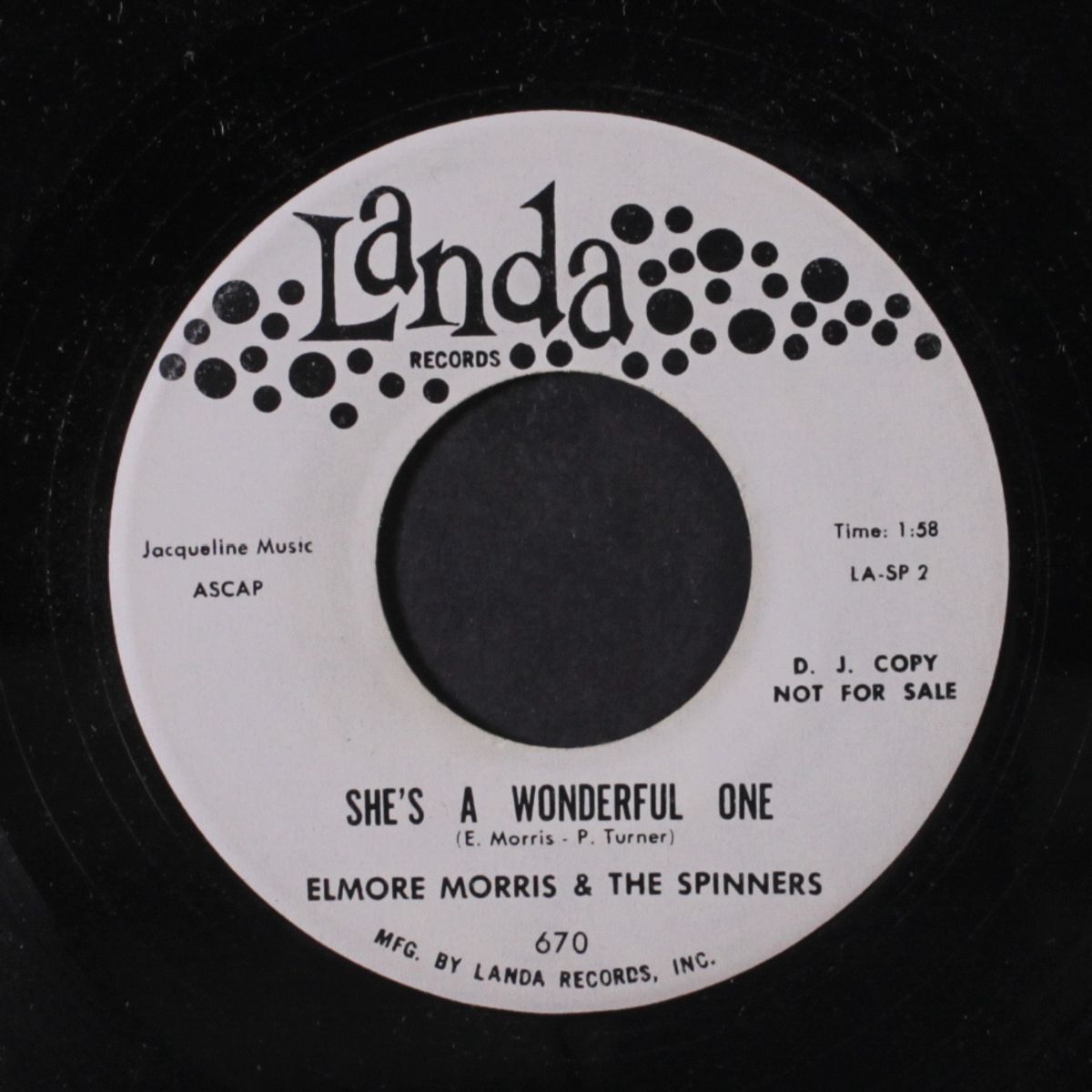 paradise hill / she's a wonderful one by ELMORE MORRIS & SPINNERS
