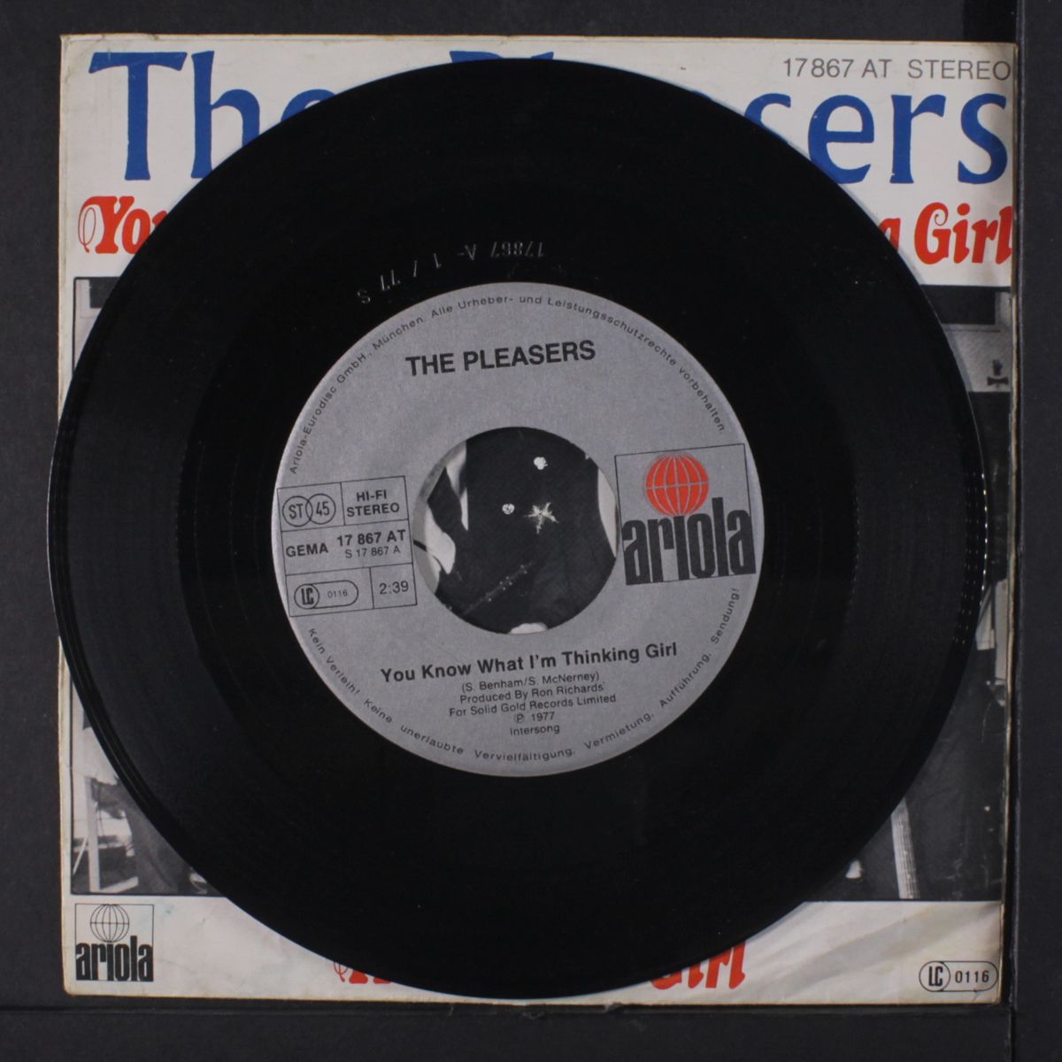 you know what i'm thinking girl / hello little girl by PLEASERS