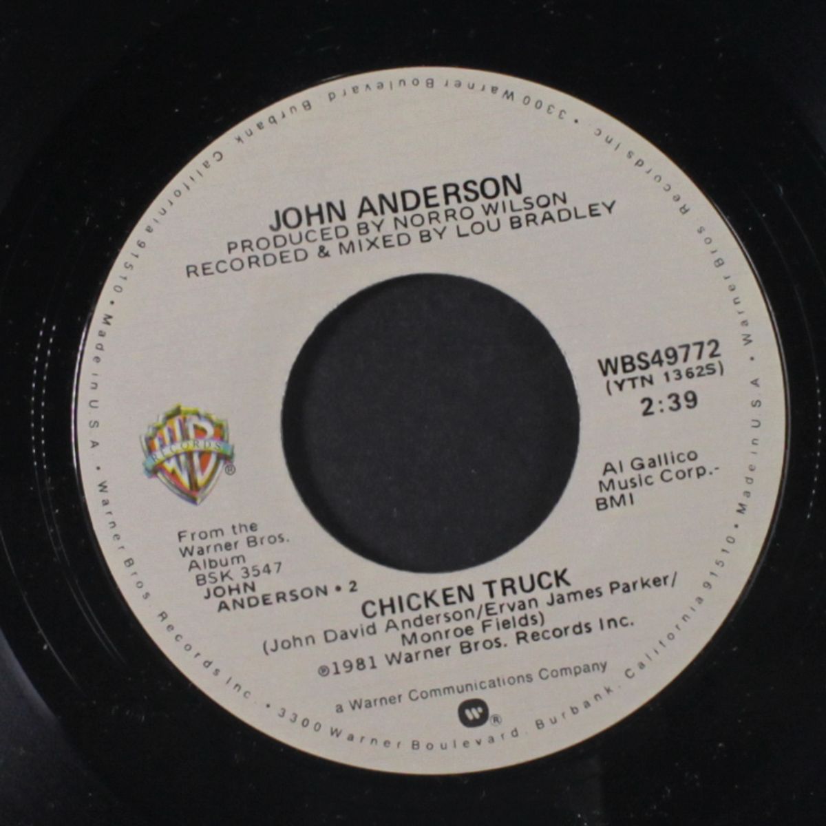 i love you a thousand ways / chicken truck by JOHN ANDERSON