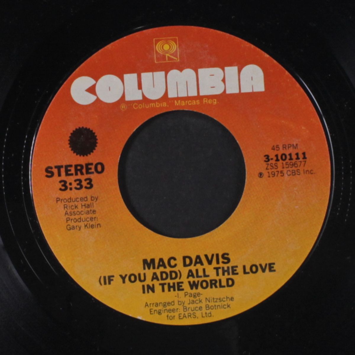smiley / (if you add all the love in the world) by MAC DAVIS