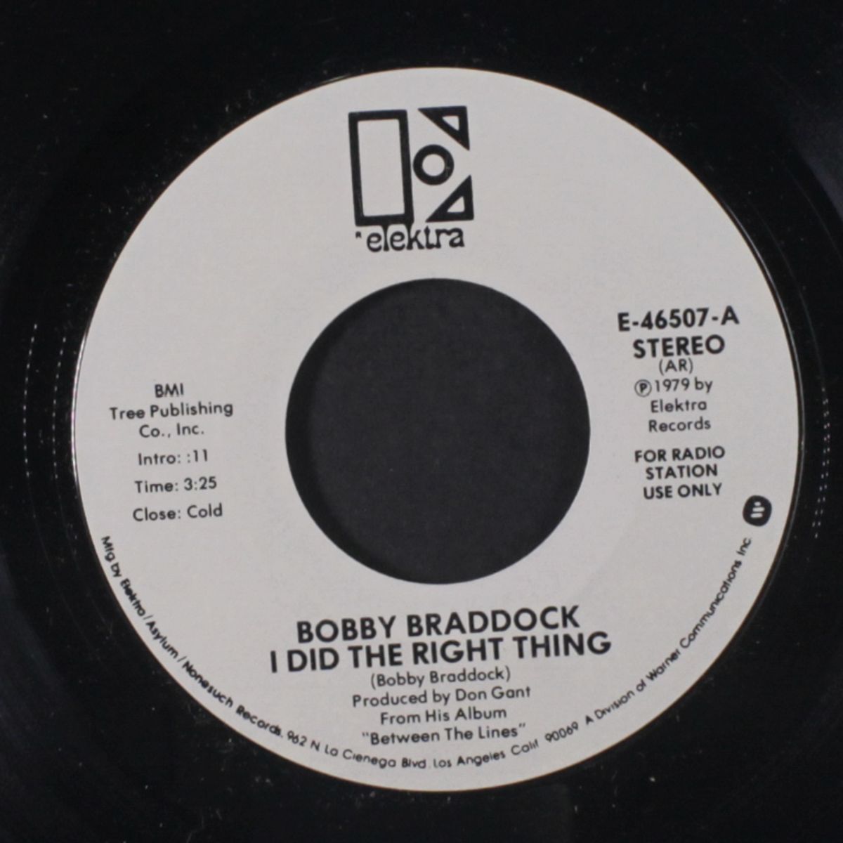 i did the right thing / moon fever by BOBBY BRADDOCK