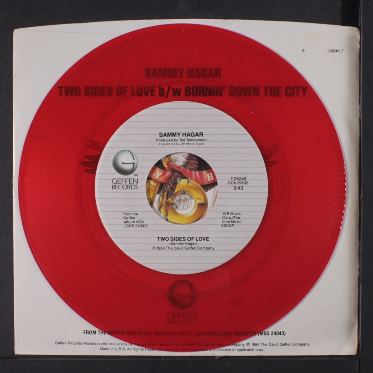 two sides of love / burnin' down the city by SAMMY HAGAR