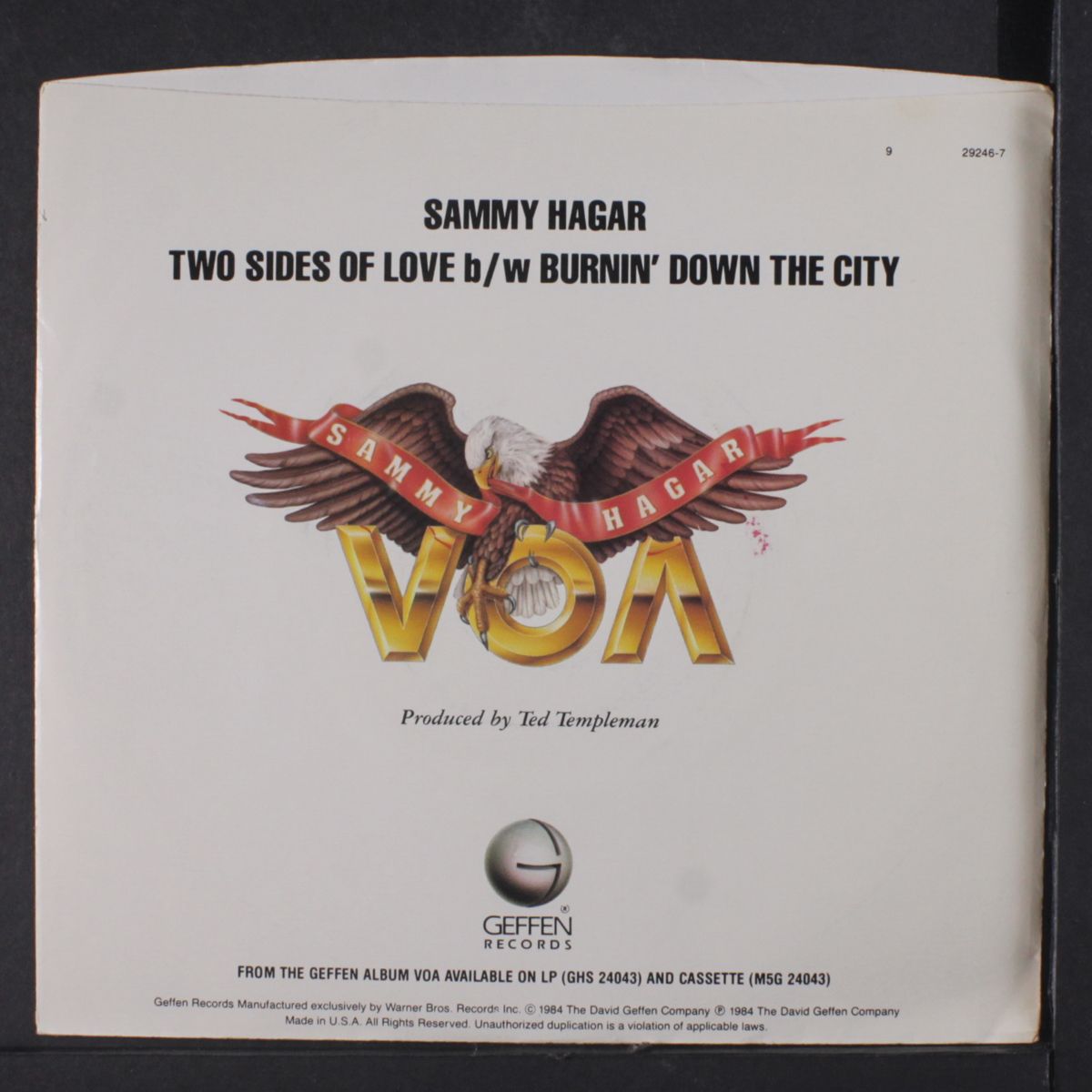 two sides of love / burnin' down the city by SAMMY HAGAR