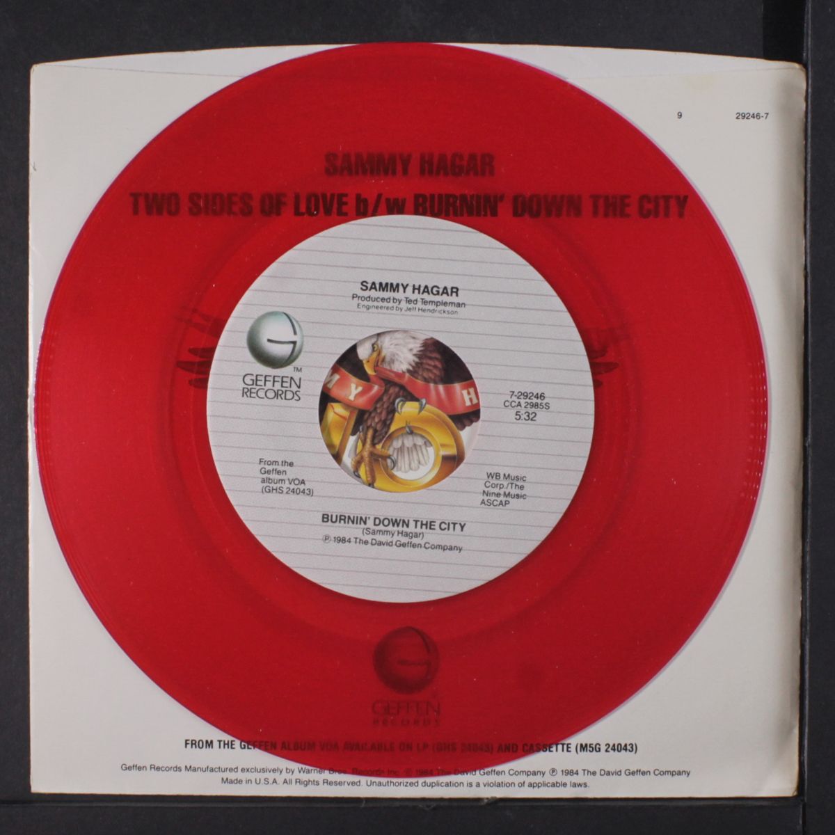 two sides of love / burnin' down the city by SAMMY HAGAR