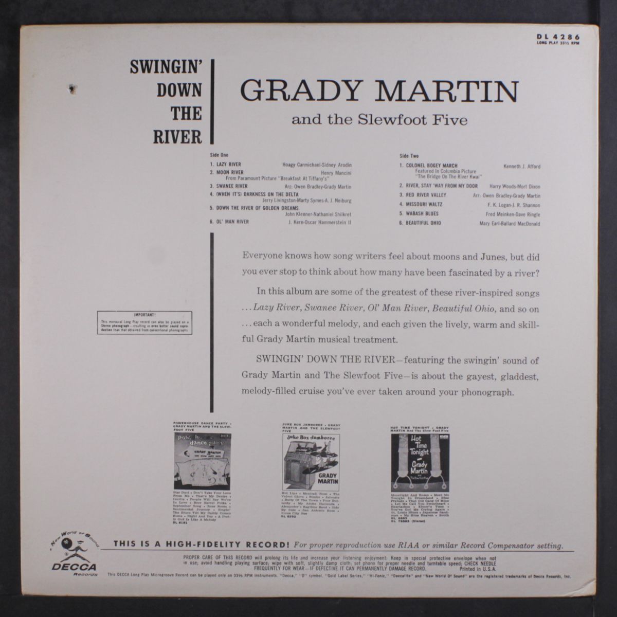 swingin' down the river by GRADY MARTIN