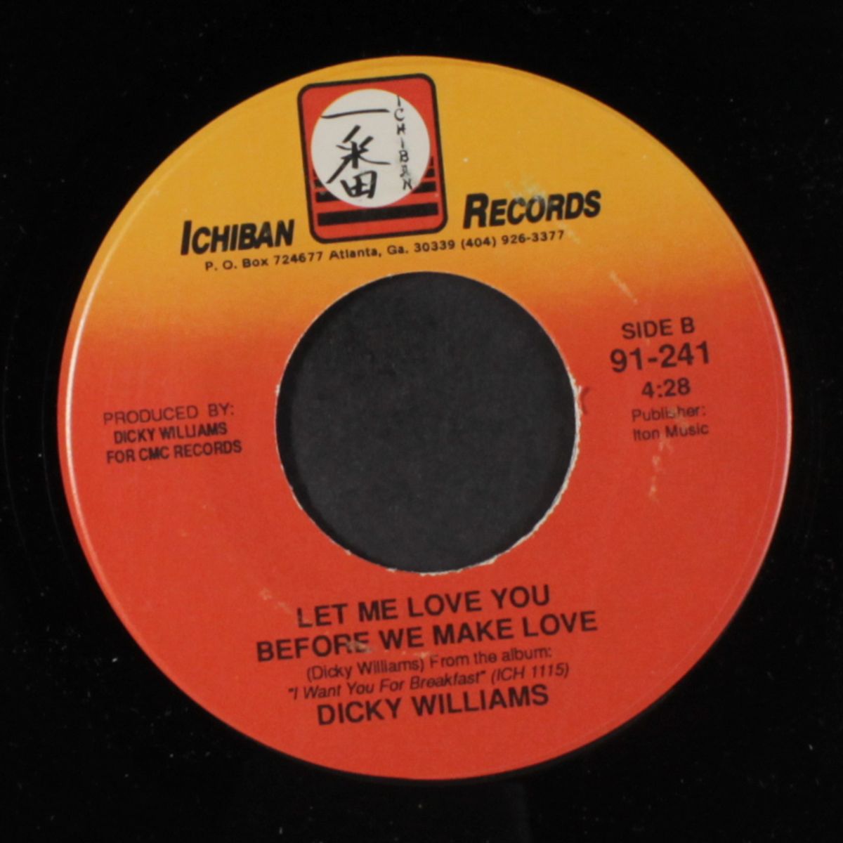 i want you for breakfast / let me love you before we make love by DICKY WILLIAMS