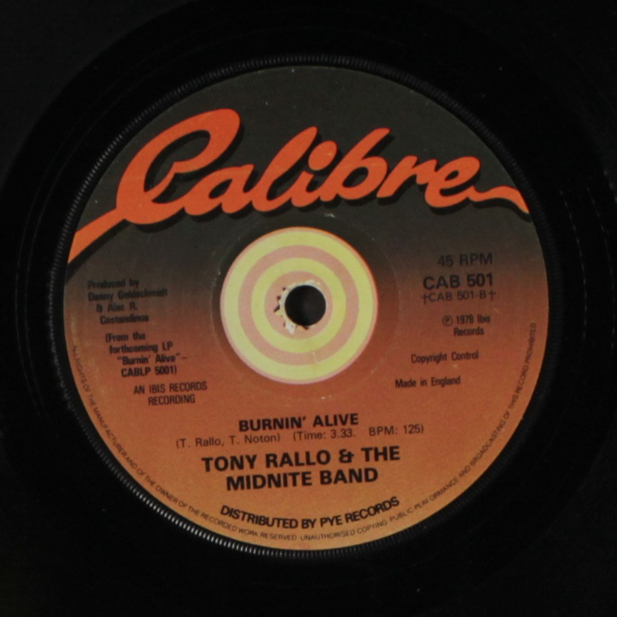 holdin' on / burnin' alive by TONY RALLO & MIDNITE BAND