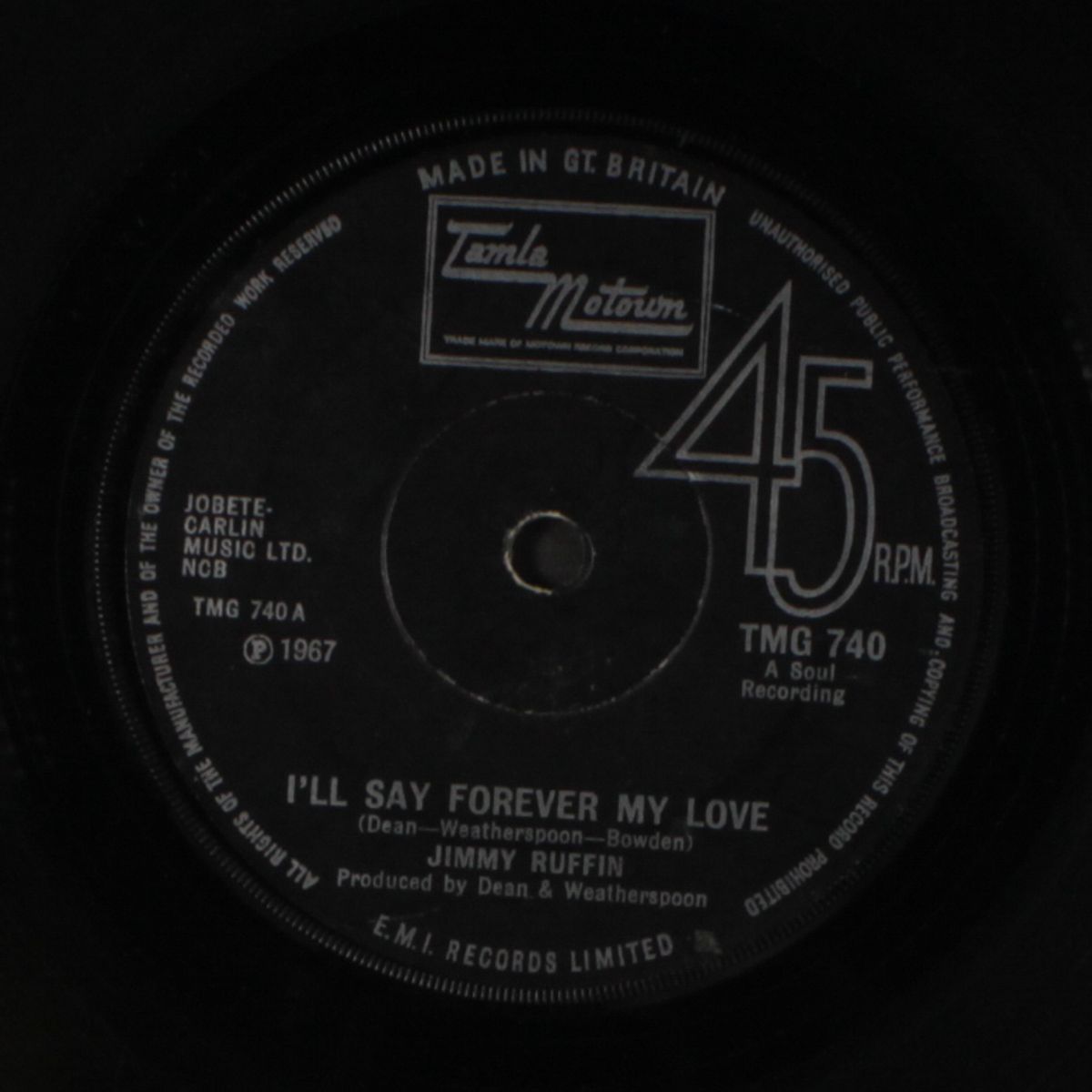 i'll say forever my love / everybody needs love by JIMMY RUFFIN