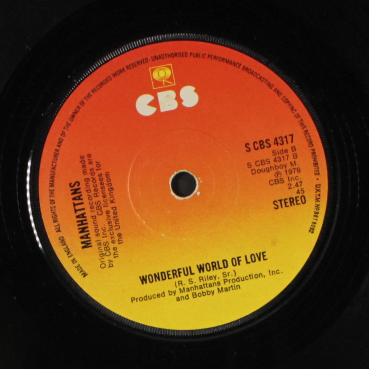 kiss and say goodbye / wonderful world of love by MANHATTANS