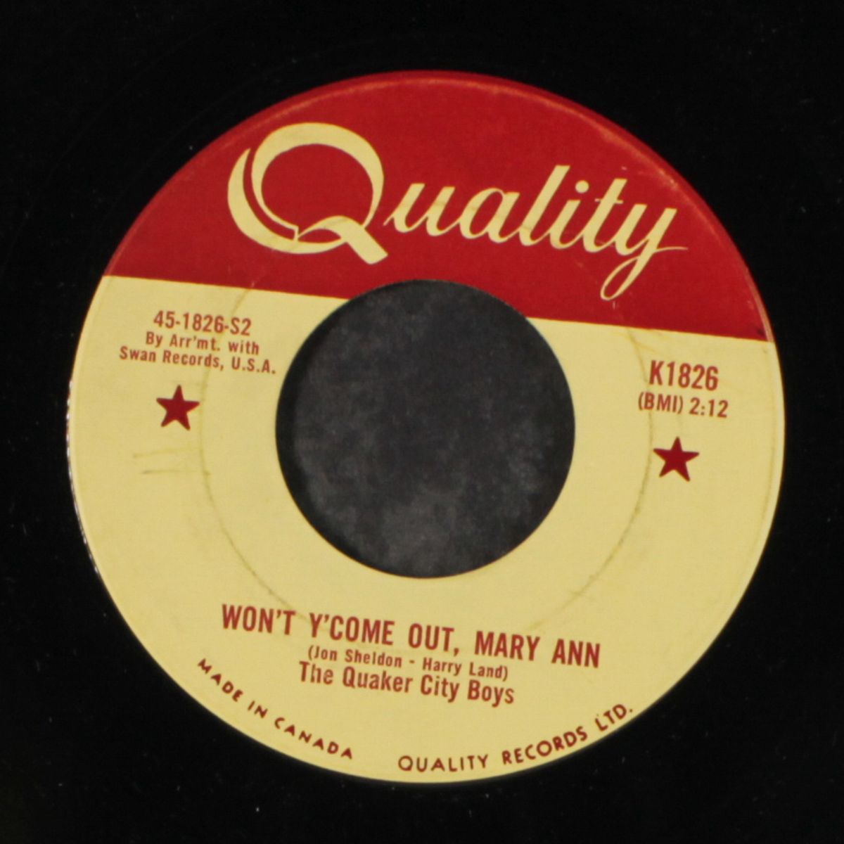 teasin' / won't y'come out mary anne by QUAKER CITY BOYS