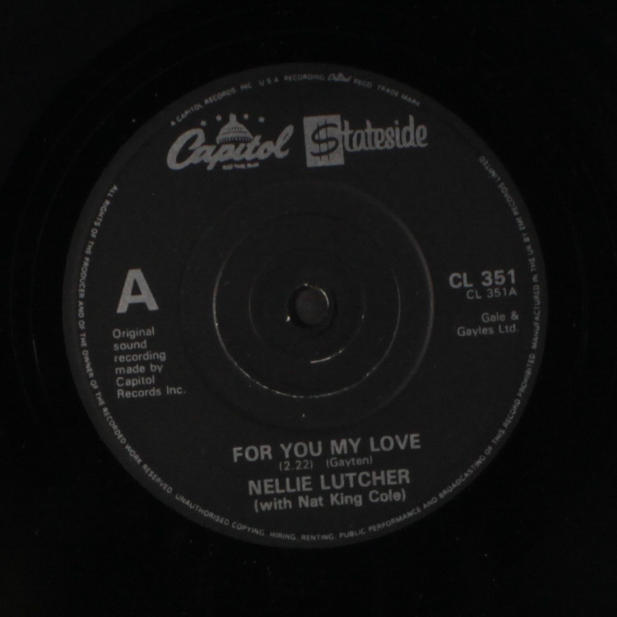 for you my love / he's a real gone guy by NELLIE LUTCHER